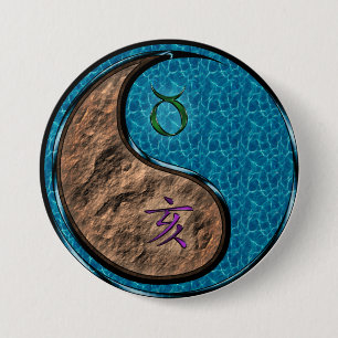 Taurus & Water Boar 7.5 Cm Round Badge