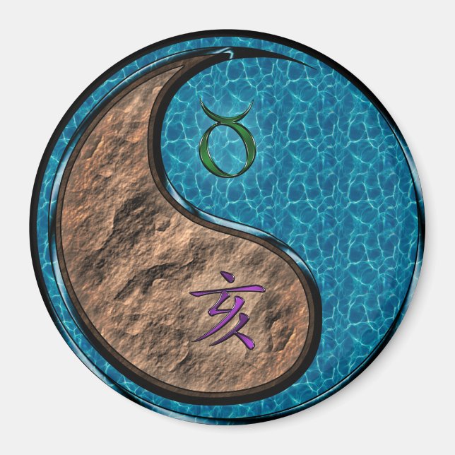 Taurus & Water Boar Magnet (Front)