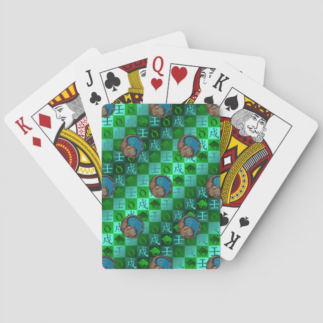 Taurus & Water Dog Playing Cards (Back)