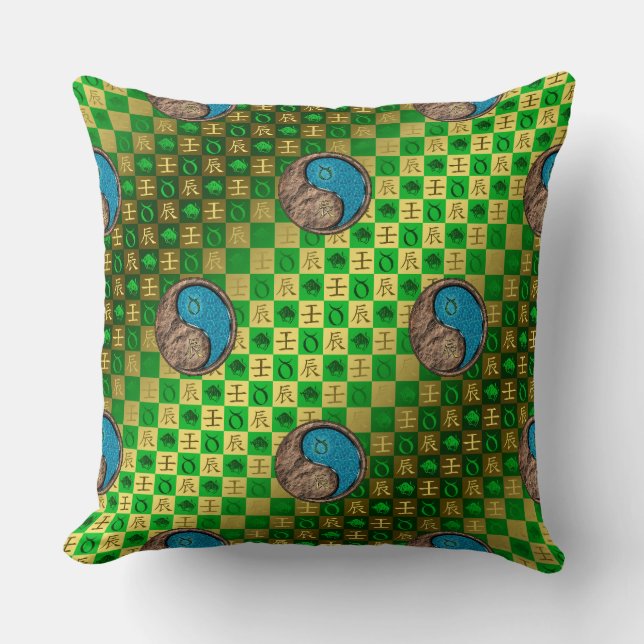 Taurus & Water Dragon Cushion (Front)
