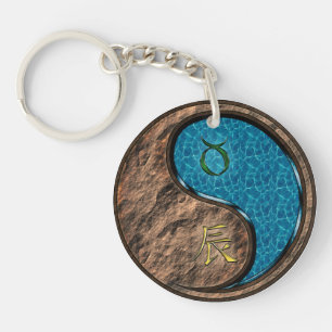Taurus & Water Dragon Key Ring