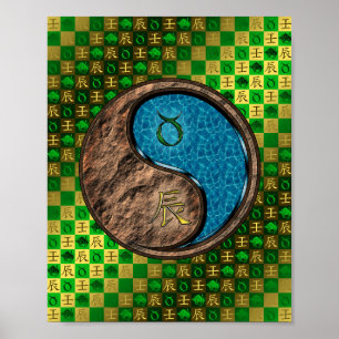 Taurus & Water Dragon Poster