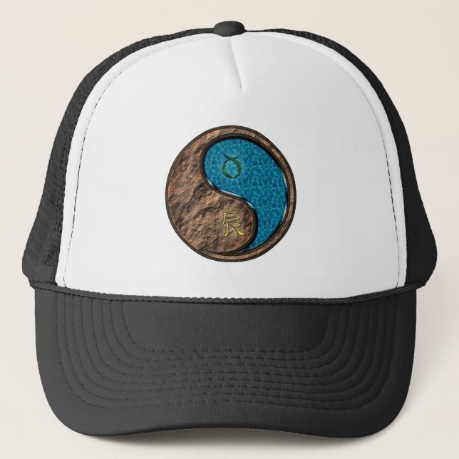Taurus & Water Dragon Trucker Hat (Front)