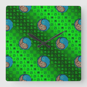 Taurus & Water Goat Square Wall Clock