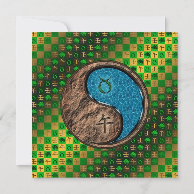 Taurus & Water Horse Card (Front)