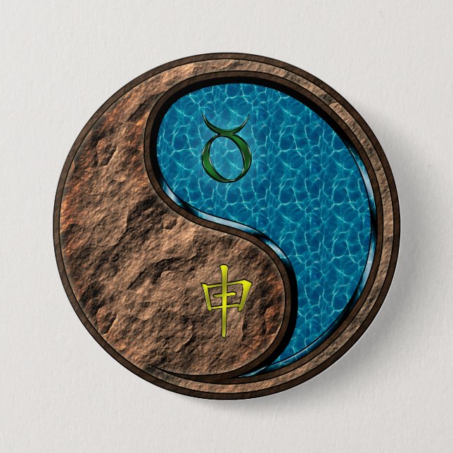 Taurus & Water Monkey 7.5 Cm Round Badge (Front)