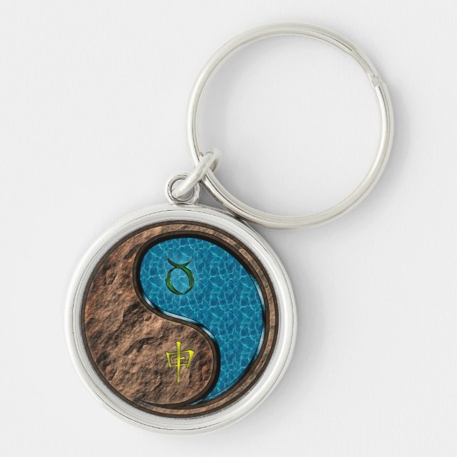 Taurus & Water Monkey Key Ring (Front)
