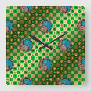 Taurus & Water Rat Square Wall Clock