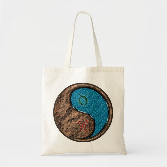 Taurus & Water Tiger Tote Bag (Front)