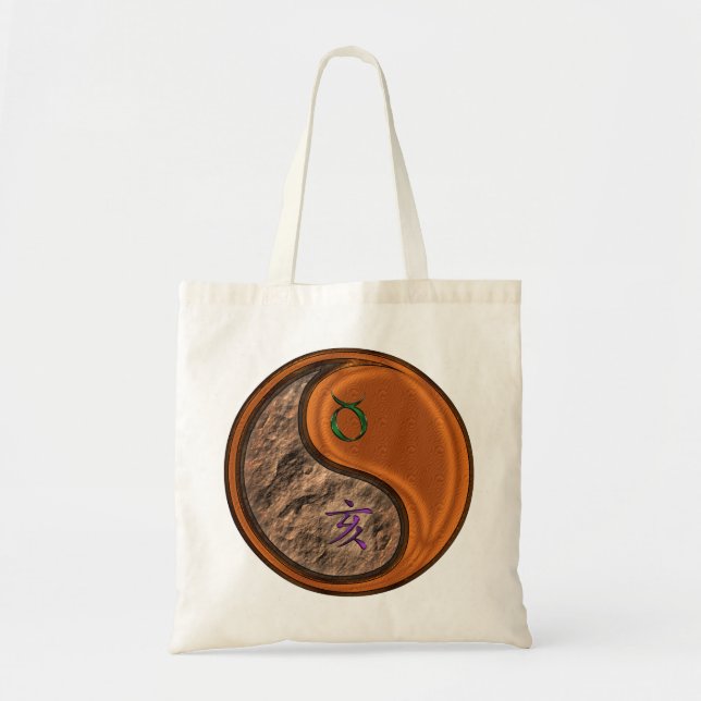 Taurus & Wood Boar Tote Bag (Front)