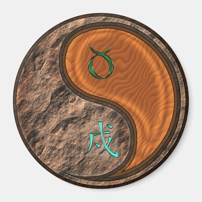 Taurus & Wood Dog Magnet (Front)