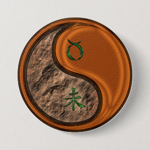 Taurus & Wood Goat 7.5 Cm Round Badge