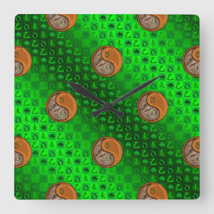 Taurus & Wood Goat Square Wall Clock