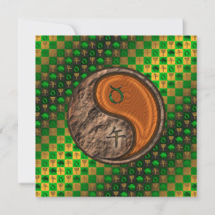 Taurus & Wood Horse Card