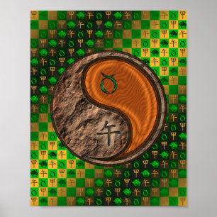 Taurus & Wood Horse Poster