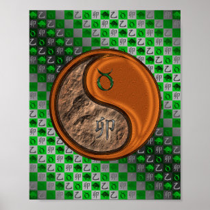 Taurus & Wood Rabbit Poster