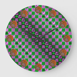 Taurus & Wood Rooster Large Clock