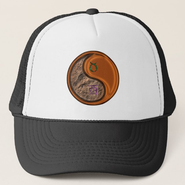 Taurus & Wood Rooster Trucker Hat (Front)