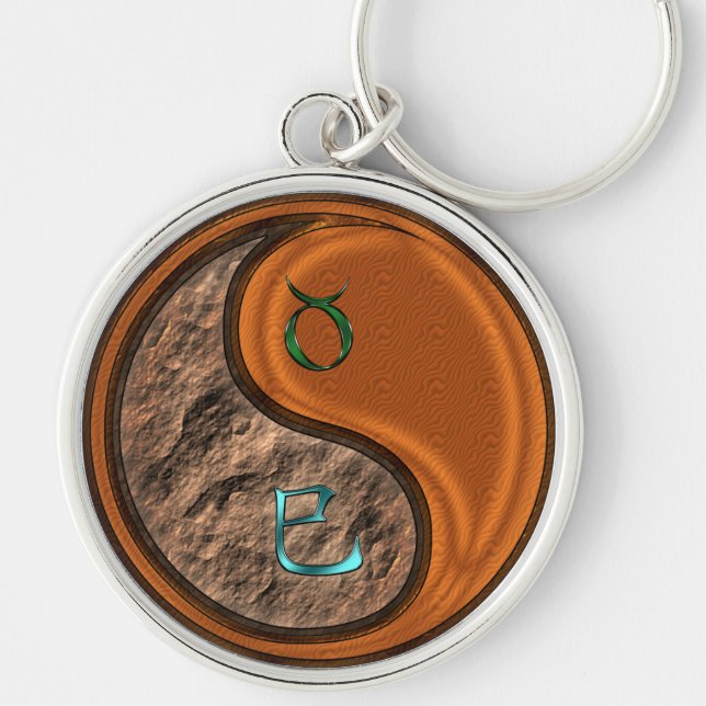 Taurus & Wood Snake Key Ring (Front)