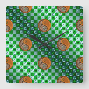 Taurus & Wood Snake Square Wall Clock