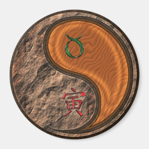 Taurus & Wood Tiger Magnet