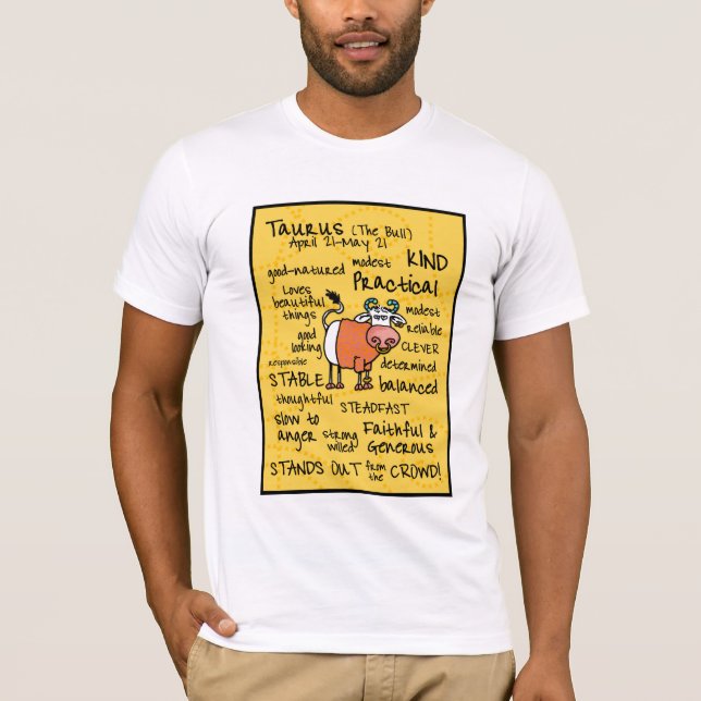taurus wordcloud shirt (Front)