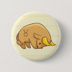 Taurus Zodiac Animal Button