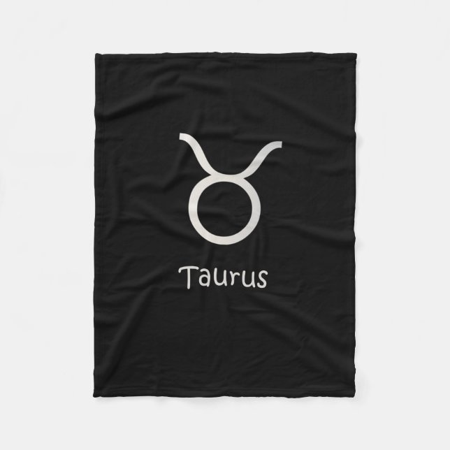 Taurus Zodiac April 20 - May 20 Astrology Fleece Blanket (Front)
