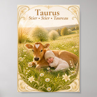 Taurus Zodiac Art | Dreamy Astrology Collection Poster