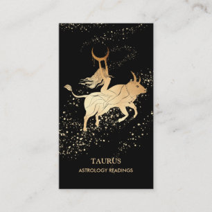 *~* TAURUS Zodiac Astrology Readings Moon Bull Business Card