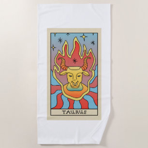 Taurus Zodiac Beach Towel