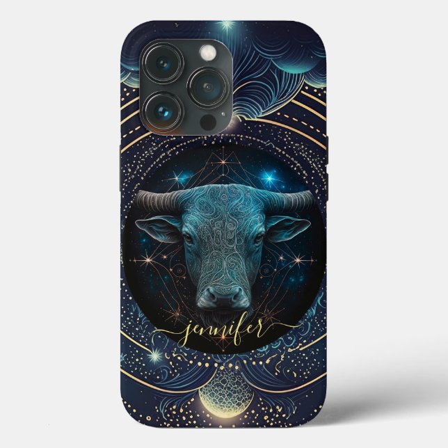 Taurus zodiac black and gold Case-Mate iPhone case (Back)