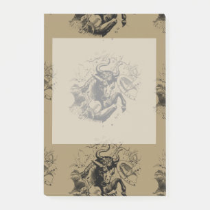 Taurus Zodiac Constellation Map Hevelius 1690 Post-it Notes