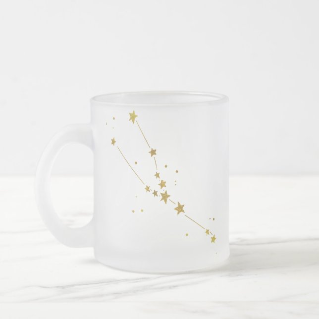 Taurus Zodiac Frosted Beer Mug (Left)