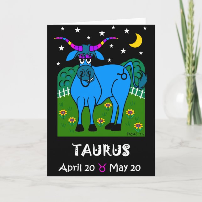 TAURUS ZODIAC GREETING CARD (Front)