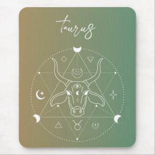 Taurus zodiac horoscope star sign gradient mouse mat