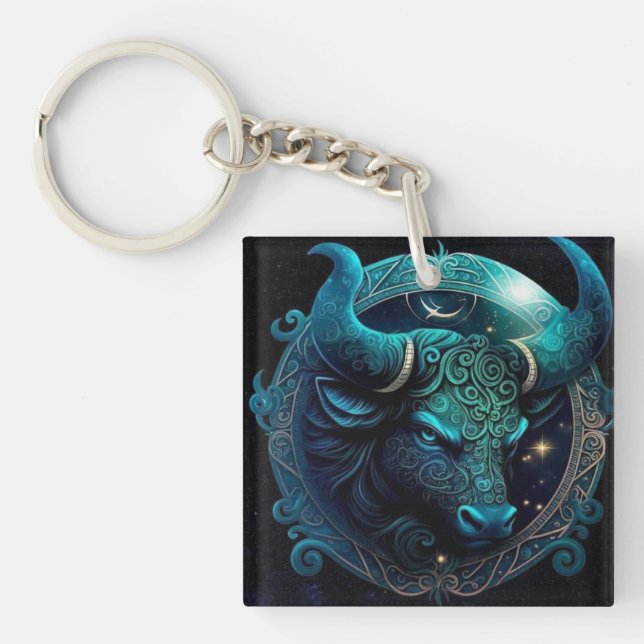 Taurus Zodiac Keychain (Front)