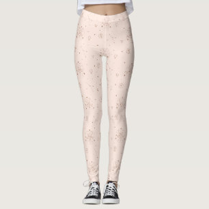 Taurus Zodiac Pattern in Brown and Burgundy Leggings