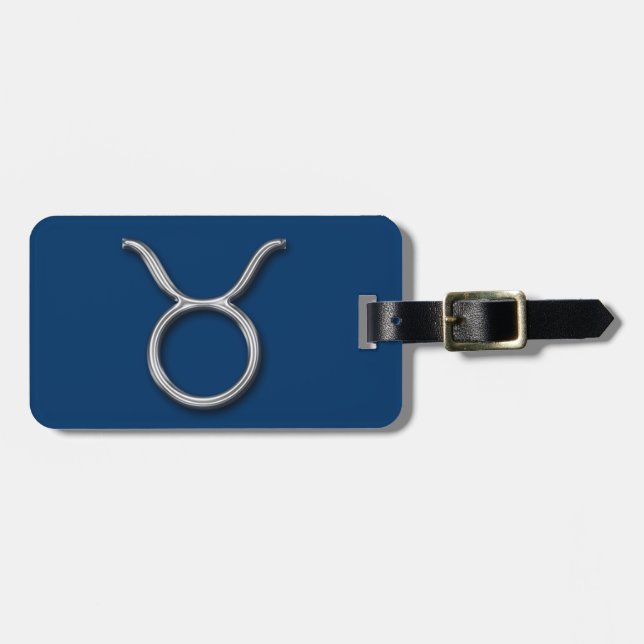 Taurus Zodiac-Personalise Luggage Tag (Front Horizontal)