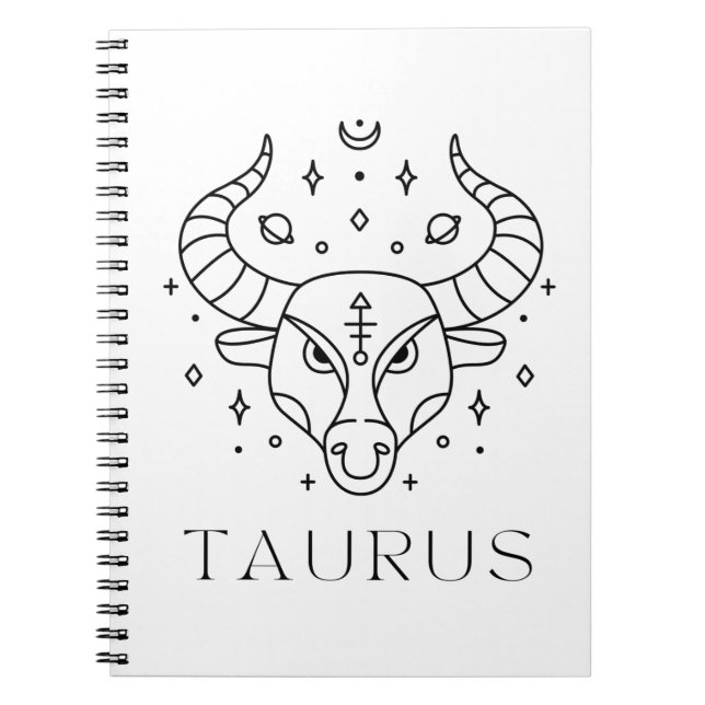 Taurus Zodiac Sign Astrology  Notebook (Front)