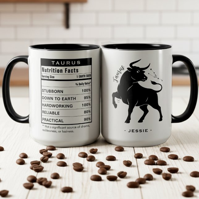 Taurus Zodiac Sign Astrology Nutrition Facts Mug (Taurus Zodiac Sign Astrology Nutrition Facts Mug
)