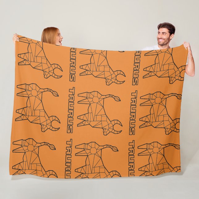 Taurus Zodiac Sign Blanket(Transparent) Fleece Blanket (In Situ)