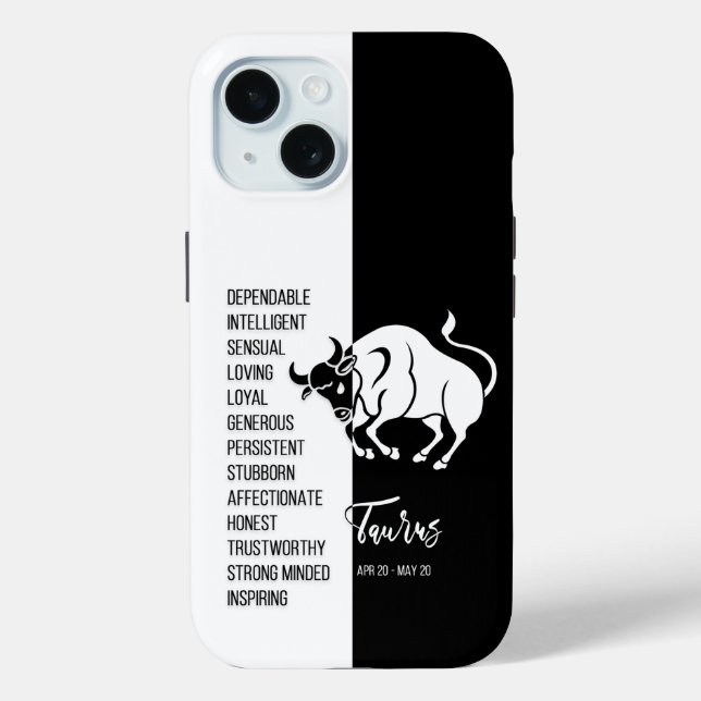 Taurus Zodiac Sign Case-Mate iPhone Case (Back)