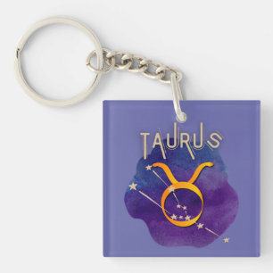 Taurus Zodiac Sign Constellation Key Ring