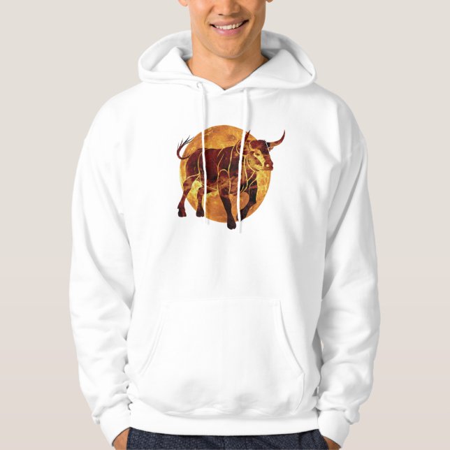 Taurus Zodiac Sign Hoodie (Front)