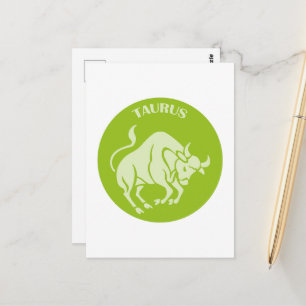 Taurus, Zodiac Sign, Horoscope, Astrology Postcard