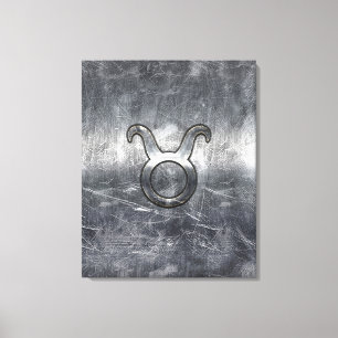 Taurus Zodiac Sign in Grunge Distressed Style