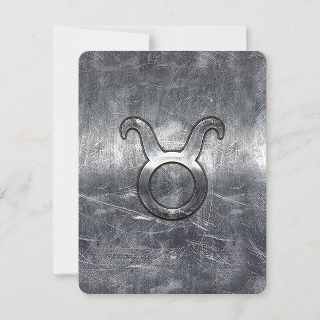 Taurus Zodiac Sign in Grunge Distressed Style (Front)