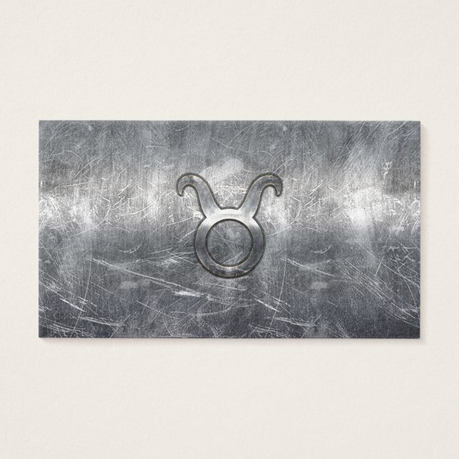 Taurus Zodiac Sign in Grunge Distressed Style (Front)