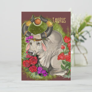 Taurus Zodiac Sign Invitation